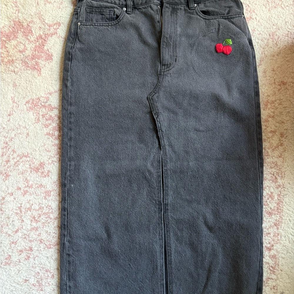 PacSun Charcoal Denim Skirt